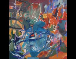 Florinda Ke Sophie - Fliegender Richtungswechsel des jungen Kandinsky, Acryl auf Hartfaser, 180 x 180 cm, 2009