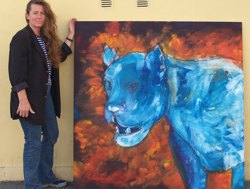 Florinda Ke Sophie - Styrian Panther, Öl auf Leinwand, 160 x 160 cm, 2008